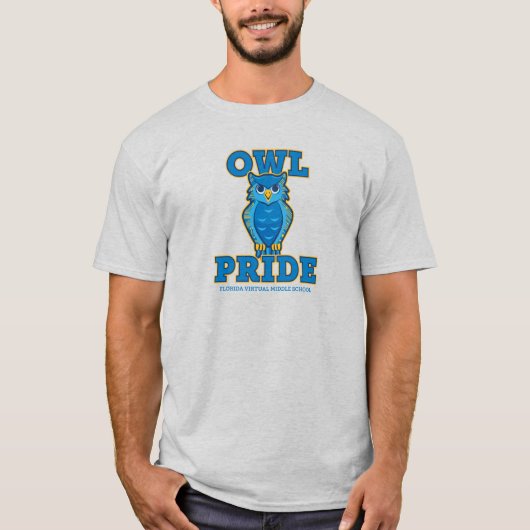 T-shirt FVMS Owl Pride, Ash (Devant)