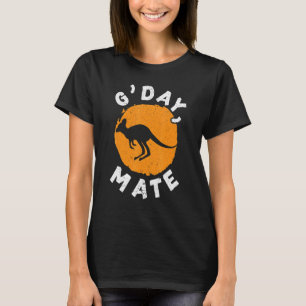 T-shirt G' Day Mate Kangaroo Australie Australienne Austra