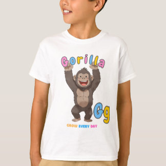 T-shirt "G est pour Gorilla" Alphabet Tee - Croissance cha