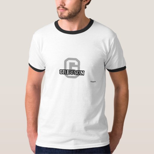 T-shirt G est pour Greyson (Devant)