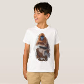 T-shirt G est pour le singe à nez doré (Devant entier)