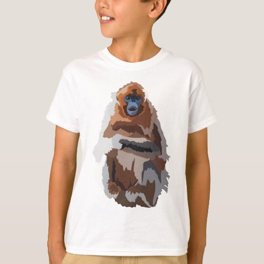 T-shirt G est pour le singe à nez doré (Devant)