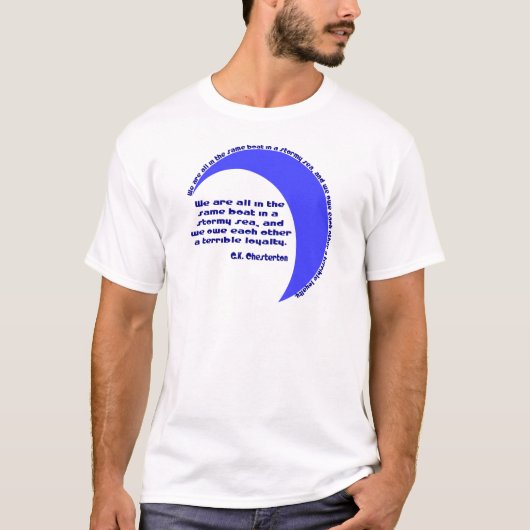 T-shirt G. K. Chesterton Mer agitée (Devant)