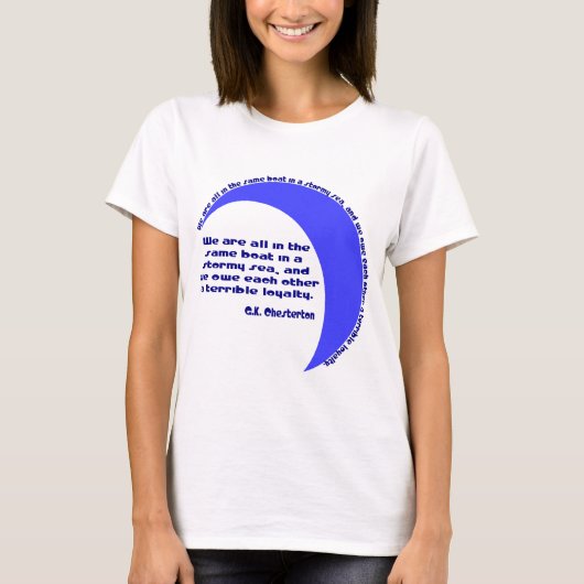 T-shirt G. K. Chesterton Stormy Sea (Devant)