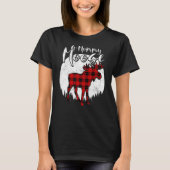 T-shirt G Mommy Moose Red Plaid Buffalo Matching Family Pa (Devant)
