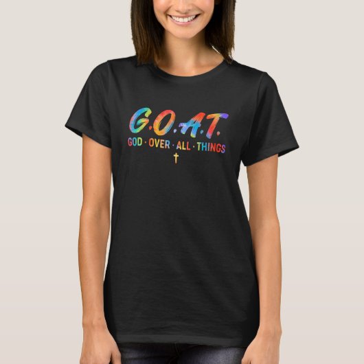 T-shirt G.O.A.T. Dieu sur toutes les choses drôle Hippie T (Devant)