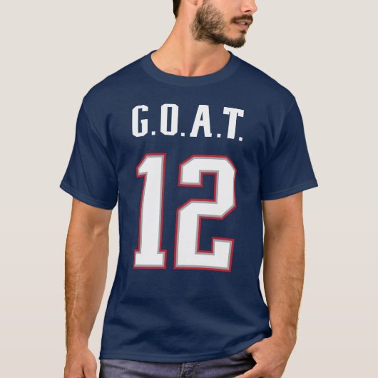 T-shirt G.O.A.T. Numéro 12 (Devant)
