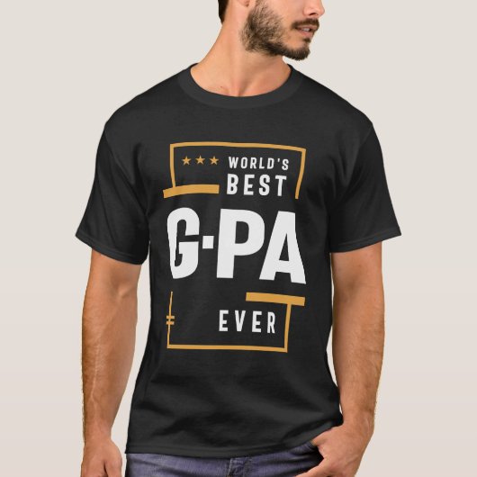T-shirt G-Pa : Meilleur au monde - Fête des pères (Devant)
