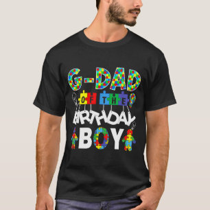 T-shirt G papa du garçon du jour de l'anniversaire puzzle