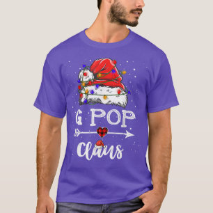 T-shirt G Pop Claus Feu de Noël Pyjama Famille Corresponda