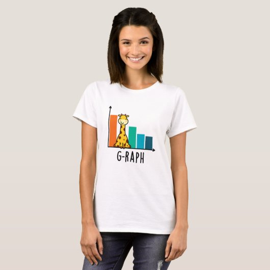 T-shirt G-raph Funny Giraffe Graph Pun (Devant entier)