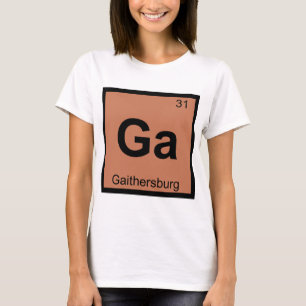 T-shirt Ga - Gaithersburg Maryland Ville Symbole de Chimie