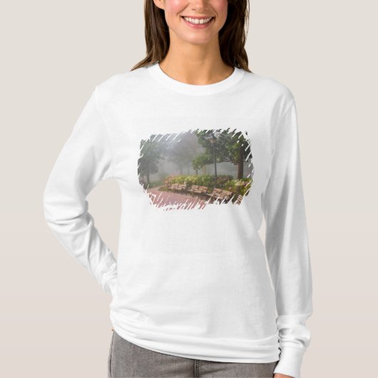 T-shirt GA Savannah, Azaleas le long du trottoir en brique (Devant)