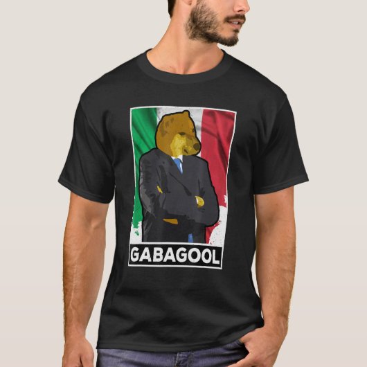 T-shirt Gabagool Shiba Chien Man Italien Slang Gabagool (Devant)