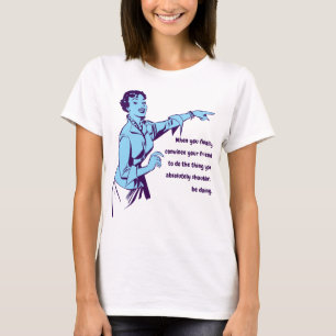 T-shirt Gabarit drôle de femme pointant des années 50