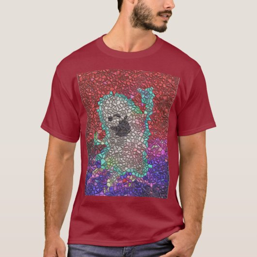 T-shirt Gabbie the Ghost Red Mosaic (Devant)