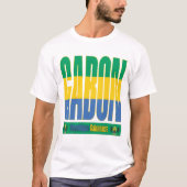 T-shirt Gabon - Conception de texte (Devant)