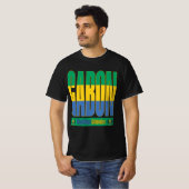 T-shirt Gabon - Conception de texte (Devant entier)
