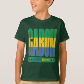 T-shirt Gabon - Conception de texte (Devant)