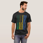 T-shirt Gabon Drapeau Amérique US C'est dans mon ADN pour  (Devant entier)