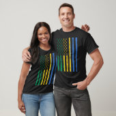 T-shirt Gabon Drapeau Amérique US C'est dans mon ADN pour  (Unisexe)