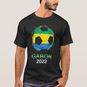 T-shirt Gabon Flag 2022 Supporter Gabonese Soccer Team Gab