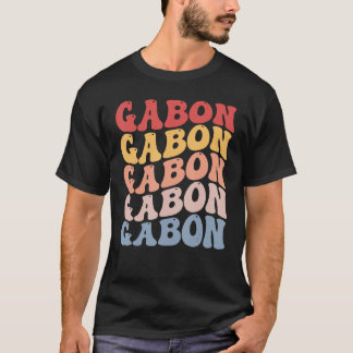 T-shirt Gabon Groovy Retro Gabonese