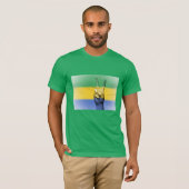 T-shirt Gabon, signe de paix, (Devant entier)