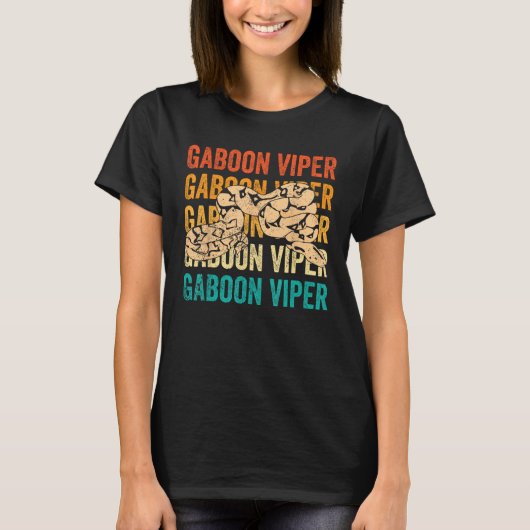 T-shirt Gaboon Viper Retro (Devant)