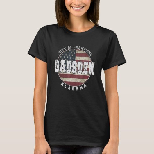 T-shirt Gadsden Alabama Vintage American flag (Devant)