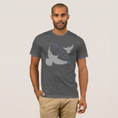 T-shirt gaélique écossais alba d'art d'oiseau de (Devant entier)