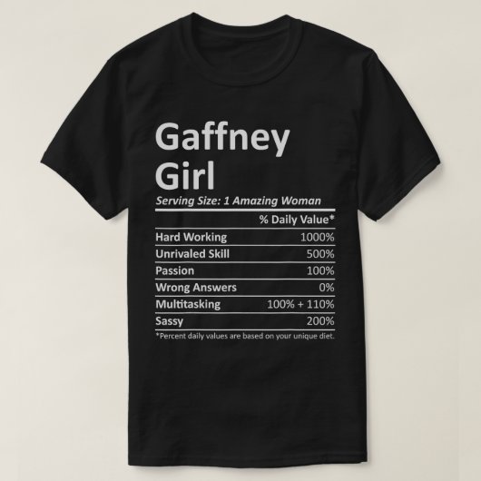 T-shirt GAFFNEY L SC SOUTH CAROLINA Funny City Accueil Rac (Design devant)