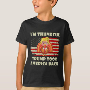 T-shirt Gagnant Je suis reconnaissant Trump a gagné a pris