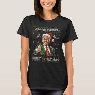 T-shirt Gagnante Joyeux Noël Trump Père Noël Ugly Swe