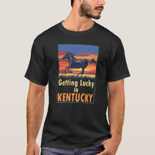 T-shirt Gagner De La Chance Dans La Course Cheval Du Kentu