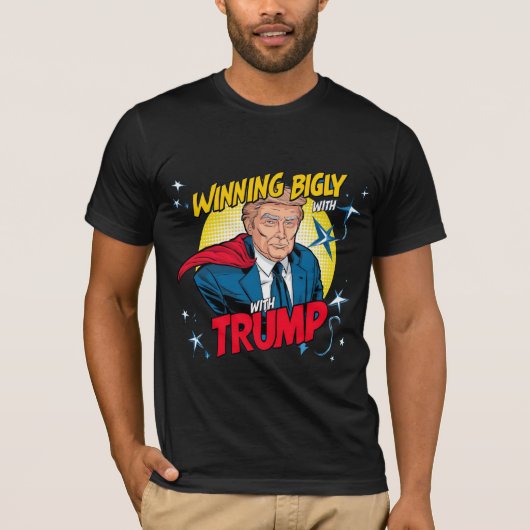 T-shirt Gagner gros avec Trump Tee (Devant)