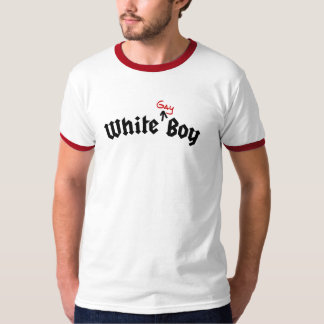 T-shirt gai blanc de garçon