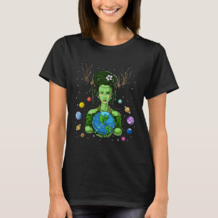 T-shirt Gaia Déesse Grecque Mère Terre Jour Hippie Environ