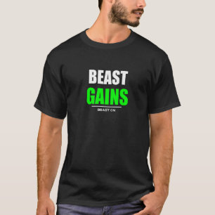 T-shirt Gains de Bête Gym Fitness Entraînement Musculation
