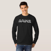 T-shirt GAINS Gym Fitness Workout Motivational F357 (Devant entier)