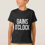 T-shirt Gains O'clock Funny Gym Poids Bodybuilding (Devant)