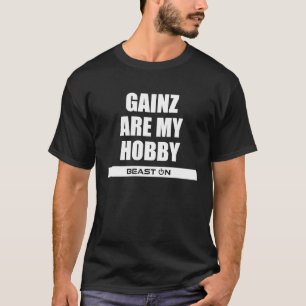 T-shirt Gains sont mon Hobby Fitness Gym Bodybuilding Moti