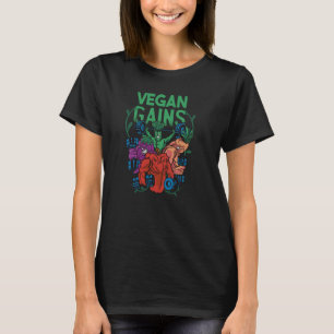T-shirt Gains Végétalien Gym et Entraînement
