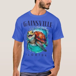 T-shirt Gainsville Florida Aquarelle Joyeuse tortue de mer