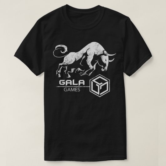 T-shirt GALA Games Crypto BULLRUN HODL NFT Gaming Milliona (Design devant)