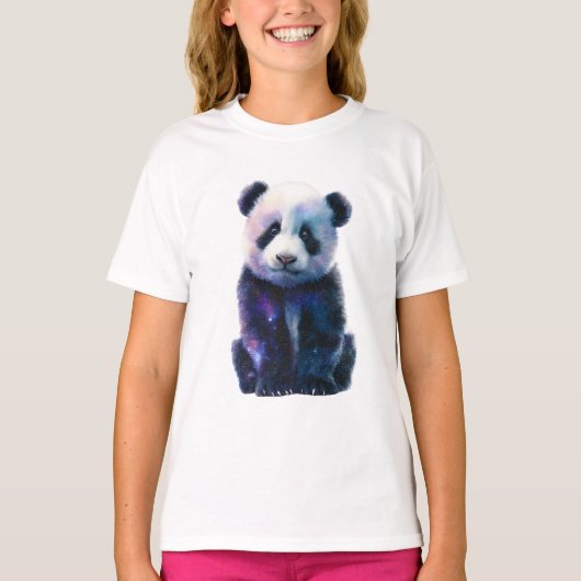 T-shirt Galactic Panda Space Cub Enfants (Devant)