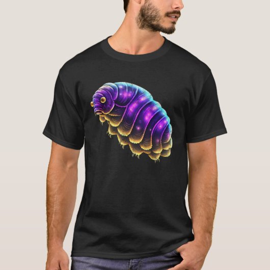 T-shirt Galactic tardigrade universe cosmos water bear vin (Devant)