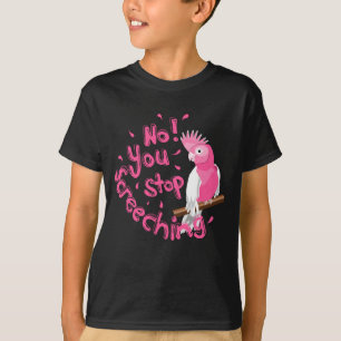 T-shirt Galah rose bruyante