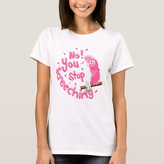 T-shirt Galah rose bruyante (Devant)
