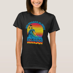 T-shirt Galapagos Îles Retro Throwback Surf & Plage Sou